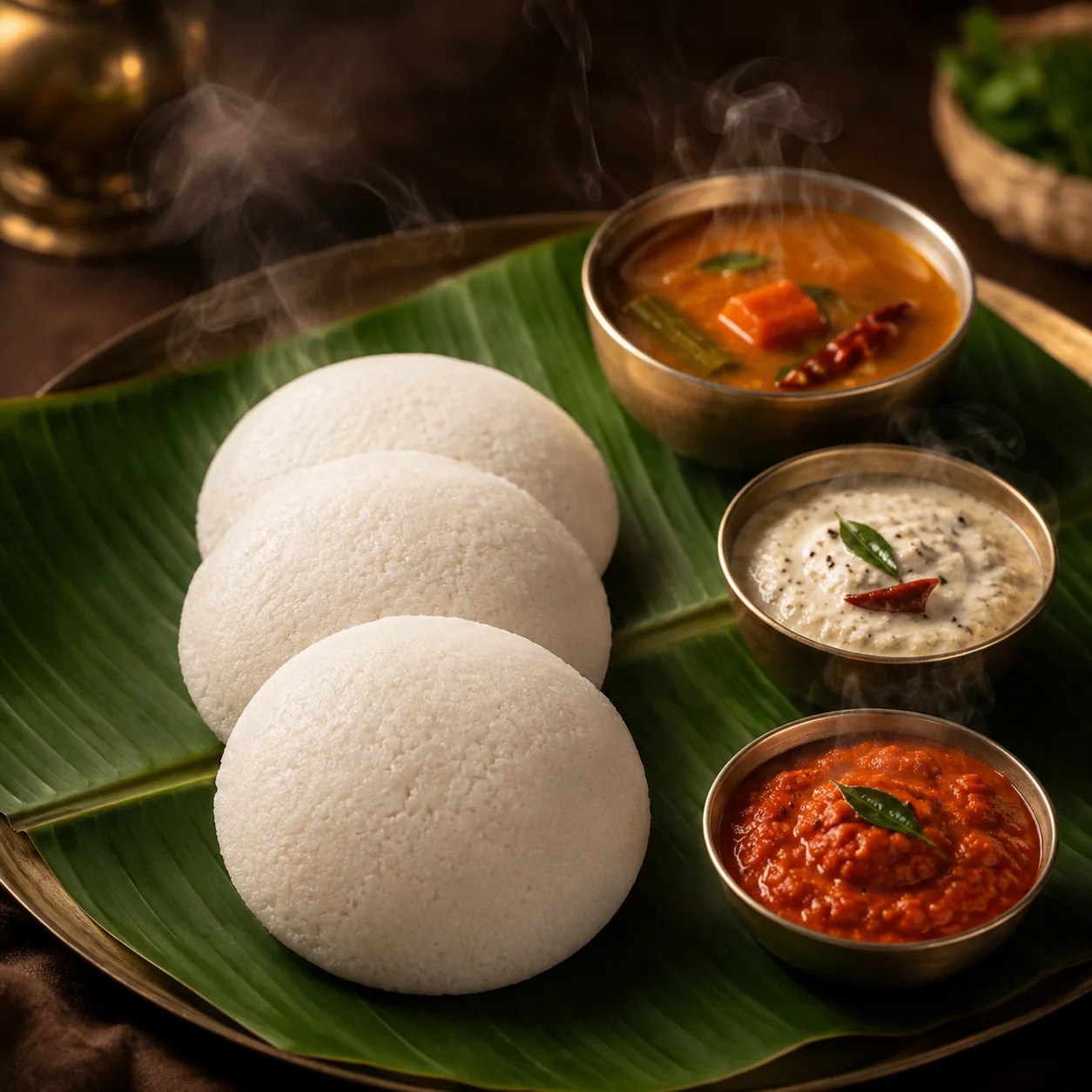 Soft idly made with Annachi Vilash fresh idly batter