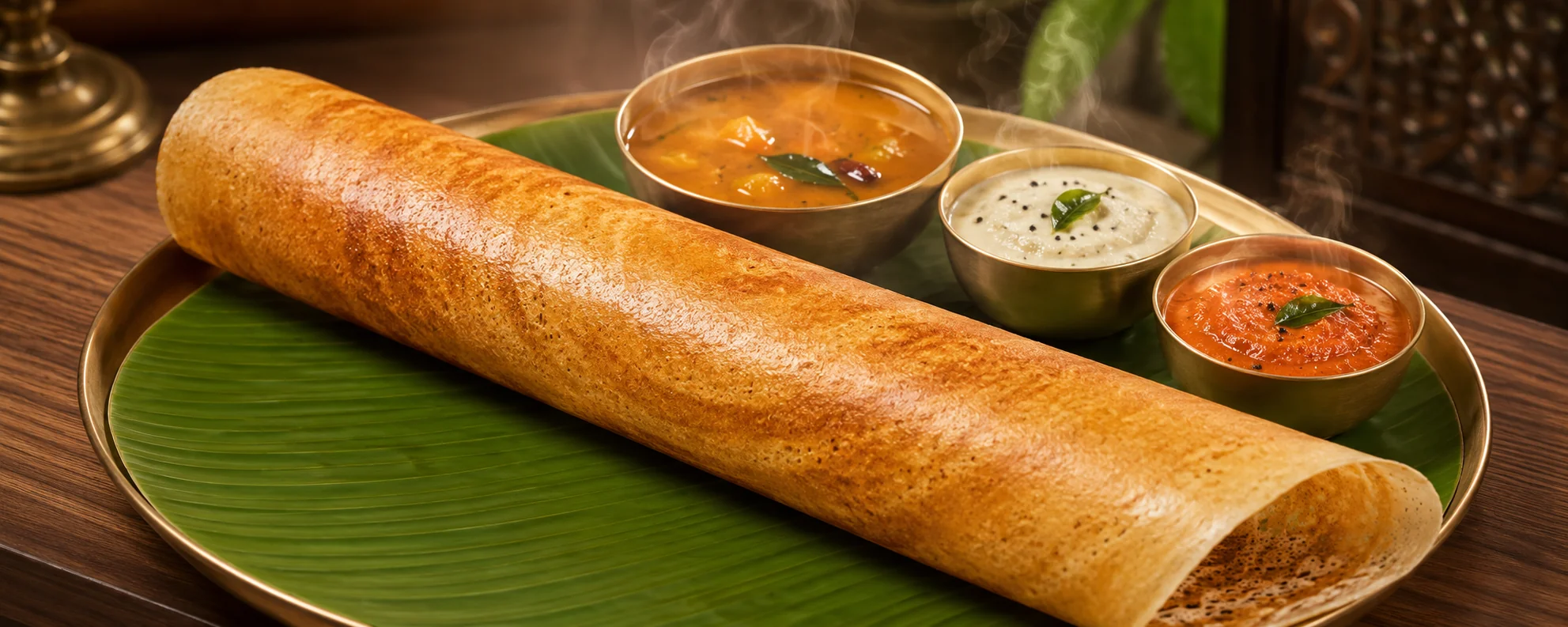 Crispy dosa made from idly batter in Madurai