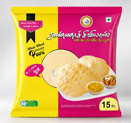 Annachi Vilash ready to cook poori packet in Madurai